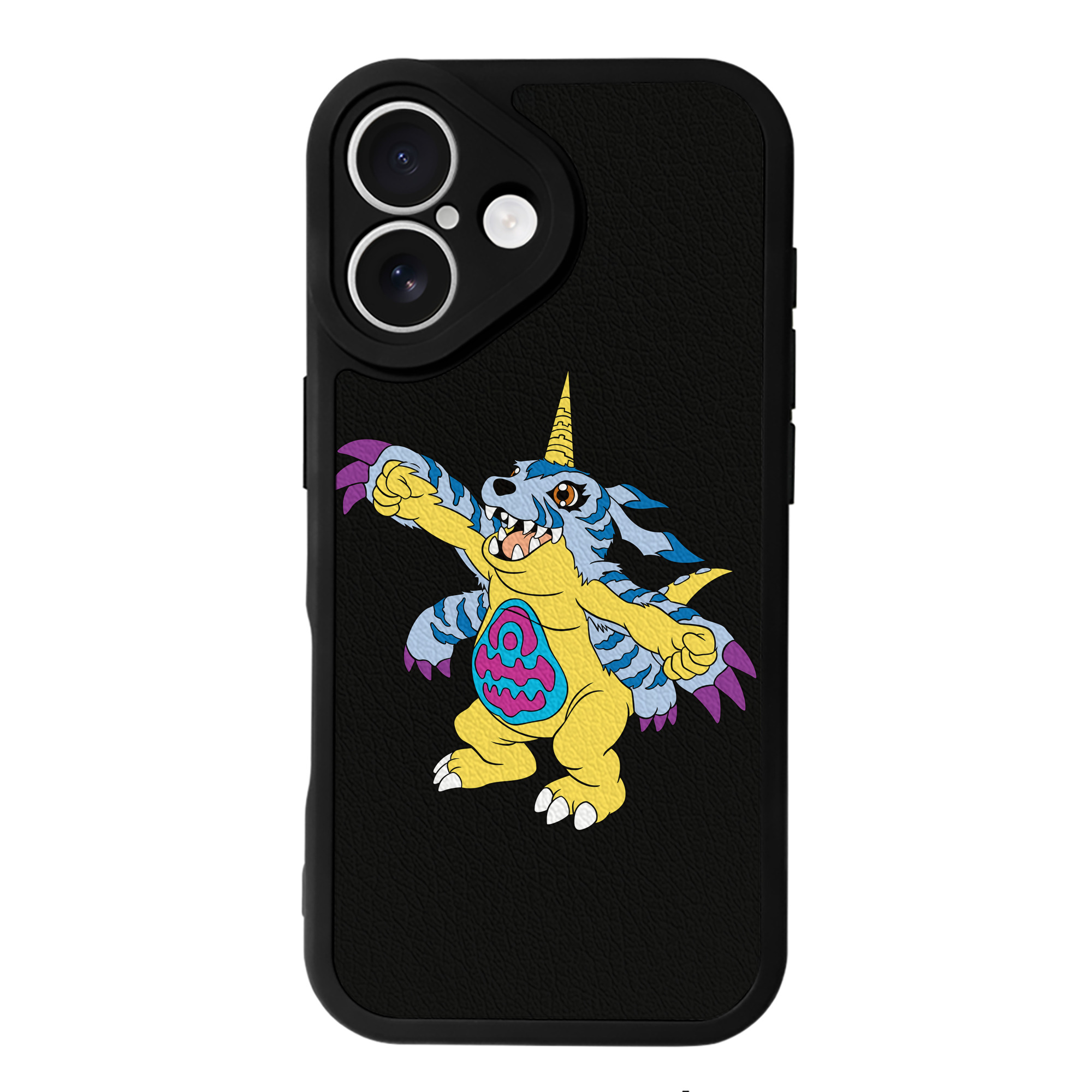 （画像用） Digimon デジタルモンスター/デジモン 【iPhone 16シリーズ対応】シリコンスマホケース（レザー調） 材質：シリコン